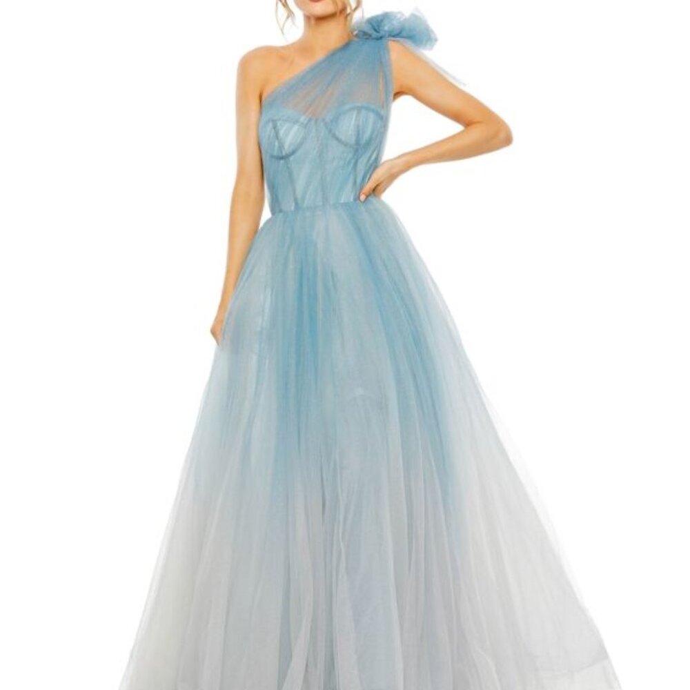 Mac Duggal 20552 Size 10 Blue Ombre NWT